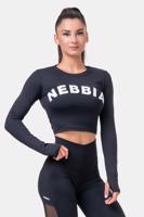 Nebbia Long Sleeve Thumbhole Sporty Crop Top S
