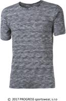 Progress MG MELIS pánske tričko s krátkym rukávom černý melír