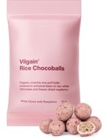 Vilgain Rice Chocoballs BIO Bílá čokoláda s malinou 50 g