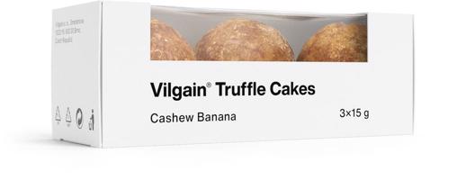 Vilgain Truffle Cakes BIO kešu a banán 45 g (3 x 15 g)